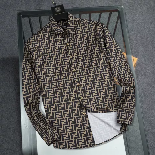 Cheap Fendi Shirts Long Sleeved For Men #1361600 Replica Wholesale [$40.00 USD] [ITEM#1361600] on Replica Fendi Shirts