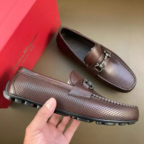 Cheap Salvatore Ferragamo Leather Shoes For Men #1361609 Replica Wholesale [$88.00 USD] [ITEM#1361609] on Replica Salvatore Ferragamo Leather Shoes