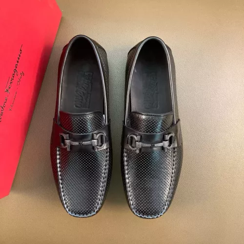 Cheap Salvatore Ferragamo Leather Shoes For Men #1361610 Replica Wholesale [$88.00 USD] [ITEM#1361610] on Replica Salvatore Ferragamo Leather Shoes