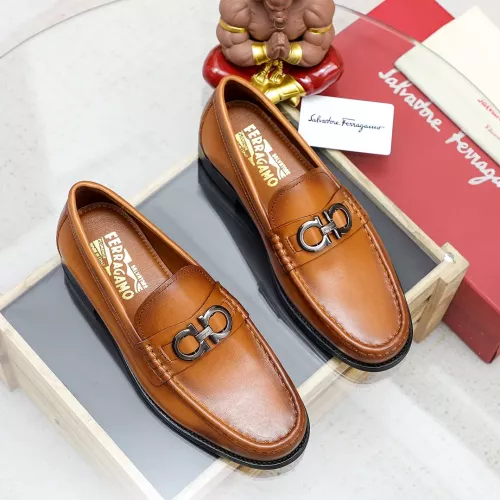 Cheap Salvatore Ferragamo Leather Shoes For Men #1361670 Replica Wholesale [$82.00 USD] [ITEM#1361670] on Replica Salvatore Ferragamo Leather Shoes