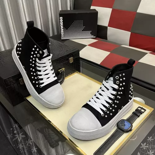 Cheap Dsquared High Tops Shoes For Men #1361726 Replica Wholesale [$96.00 USD] [ITEM#1361726] on Replica Dsquared High Tops Shoes