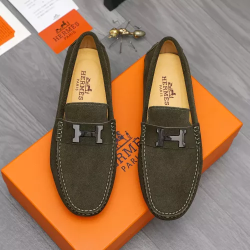 Cheap Hermes Leather Shoes For Men #1361856 Replica Wholesale [$76.00 USD] [ITEM#1361856] on Replica Hermes Leather Shoes