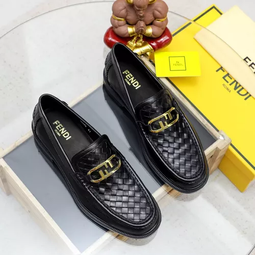 Cheap Fendi Leather Shoes For Men #1361891 Replica Wholesale [$85.00 USD] [ITEM#1361891] on Replica Fendi Leather Shoes