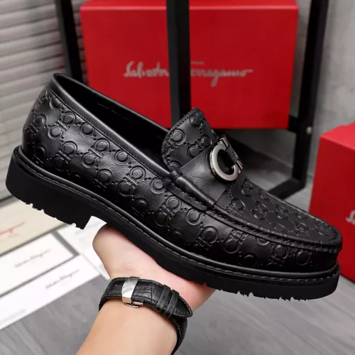 Cheap Salvatore Ferragamo Leather Shoes For Men #1362027 Replica Wholesale [$96.00 USD] [ITEM#1362027] on Replica Salvatore Ferragamo Leather Shoes