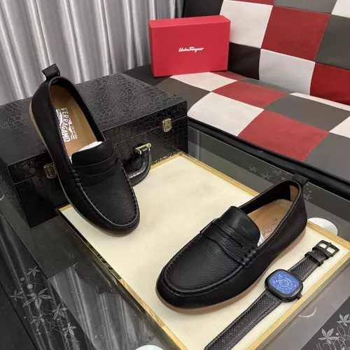 Cheap Salvatore Ferragamo Leather Shoes For Men #1362169 Replica Wholesale [$92.00 USD] [ITEM#1362169] on Replica Salvatore Ferragamo Leather Shoes