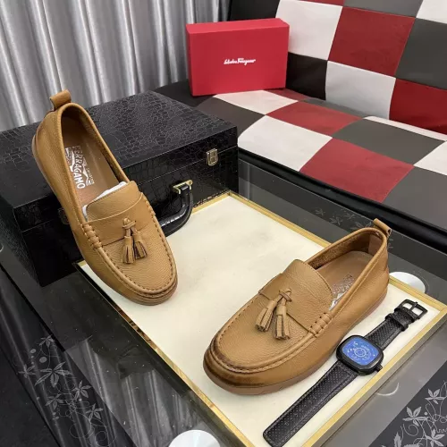 Cheap Salvatore Ferragamo Leather Shoes For Men #1362171 Replica Wholesale [$92.00 USD] [ITEM#1362171] on Replica Salvatore Ferragamo Leather Shoes