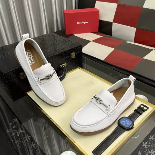 Cheap Salvatore Ferragamo Leather Shoes For Men #1362173 Replica Wholesale [$92.00 USD] [ITEM#1362173] on Replica Salvatore Ferragamo Leather Shoes