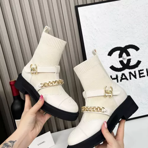 Cheap Chanel Boots For Women #1362558 Replica Wholesale [$122.00 USD] [ITEM#1362558] on Replica Chanel Boots