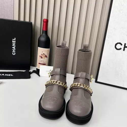 Cheap Chanel Boots For Women #1362561 Replica Wholesale [$122.00 USD] [ITEM#1362561] on Replica Chanel Boots