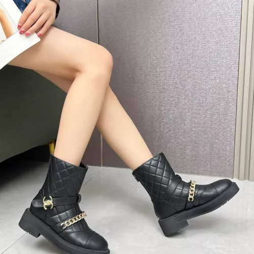 Cheap Chanel Boots For Women #1362564 Replica Wholesale [$122.00 USD] [ITEM#1362564] on Replica Chanel Boots