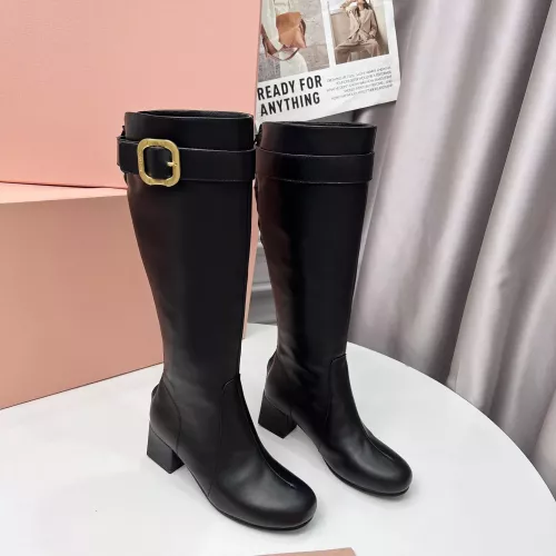 Cheap MIU MIU Boots For Women #1362889 Replica Wholesale [$135.00 USD] [ITEM#1362889] on Replica MIU MIU Boots