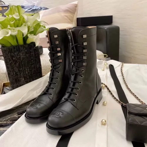 Cheap Chanel Boots For Women #1363276 Replica Wholesale [$122.00 USD] [ITEM#1363276] on Replica Chanel Boots
