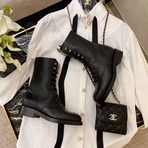 Cheap Chanel Boots For Women #1363276 Replica Wholesale [$122.00 USD] [ITEM#1363276] on Replica Chanel Boots