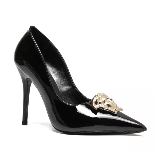 Cheap Versace High-Heeled Shoes For Women #1363347 Replica Wholesale [$80.00 USD] [ITEM#1363347] on Replica Versace High-Heeled Shoes