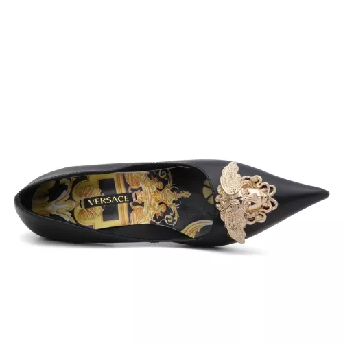 Cheap Versace High-Heeled Shoes For Women #1363349 Replica Wholesale [$80.00 USD] [ITEM#1363349] on Replica Versace High-Heeled Shoes