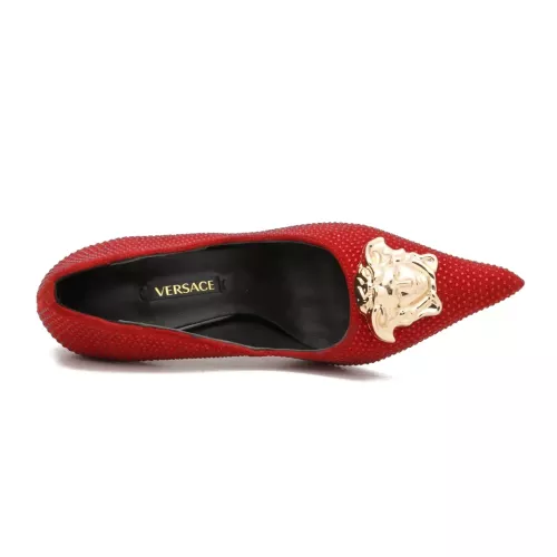 Cheap Versace High-Heeled Shoes For Women #1363352 Replica Wholesale [$82.00 USD] [ITEM#1363352] on Replica Versace High-Heeled Shoes
