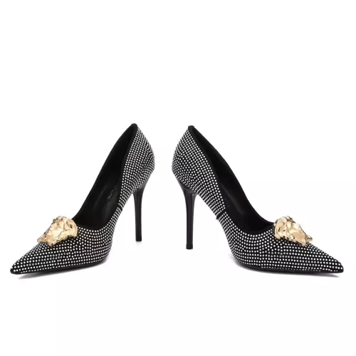 Cheap Versace High-Heeled Shoes For Women #1363354 Replica Wholesale [$82.00 USD] [ITEM#1363354] on Replica Versace High-Heeled Shoes