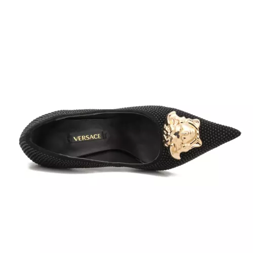 Cheap Versace High-Heeled Shoes For Women #1363355 Replica Wholesale [$82.00 USD] [ITEM#1363355] on Replica Versace High-Heeled Shoes