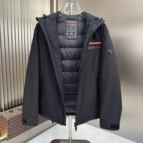 Cheap Prada Down Feather Coat Long Sleeved For Men #1363663 Replica Wholesale [$225.00 USD] [ITEM#1363663] on Replica Prada Down Feather Coat