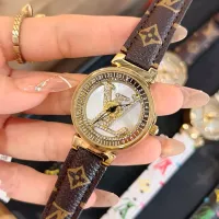 Cheap Louis Vuitton Watches In Gold For Women #1353839 Replica Wholesale [$39.00 USD] [ITEM#1353839] on Replica Louis Vuitton Watches