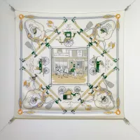 Cheap Hermes Silk Square #1353968 Replica Wholesale [$64.00 USD] [ITEM#1353968] on Replica Hermes Scarf
