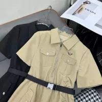 Cheap Prada Dresses Short Sleeved For Women #1355124 Replica Wholesale [$108.00 USD] [ITEM#1355124] on Replica Prada Dresses