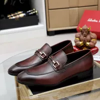 Cheap Salvatore Ferragamo Leather Shoes For Men #1355583 Replica Wholesale [$88.00 USD] [ITEM#1355583] on Replica Salvatore Ferragamo Leather Shoes
