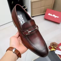 Cheap Salvatore Ferragamo Leather Shoes For Men #1355583 Replica Wholesale [$88.00 USD] [ITEM#1355583] on Replica Salvatore Ferragamo Leather Shoes