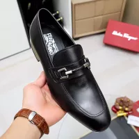 Cheap Salvatore Ferragamo Leather Shoes For Men #1355585 Replica Wholesale [$88.00 USD] [ITEM#1355585] on Replica Salvatore Ferragamo Leather Shoes