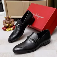 Cheap Salvatore Ferragamo Leather Shoes For Men #1355585 Replica Wholesale [$88.00 USD] [ITEM#1355585] on Replica Salvatore Ferragamo Leather Shoes