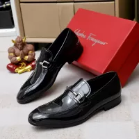 Cheap Salvatore Ferragamo Leather Shoes For Men #1355587 Replica Wholesale [$88.00 USD] [ITEM#1355587] on Replica Salvatore Ferragamo Leather Shoes