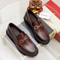 Cheap Salvatore Ferragamo Leather Shoes For Men #1356313 Replica Wholesale [$88.00 USD] [ITEM#1356313] on Replica Salvatore Ferragamo Leather Shoes