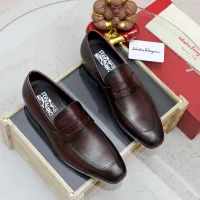 Cheap Salvatore Ferragamo Leather Shoes For Men #1356317 Replica Wholesale [$88.00 USD] [ITEM#1356317] on Replica Salvatore Ferragamo Leather Shoes