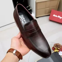 Cheap Salvatore Ferragamo Leather Shoes For Men #1356317 Replica Wholesale [$88.00 USD] [ITEM#1356317] on Replica Salvatore Ferragamo Leather Shoes