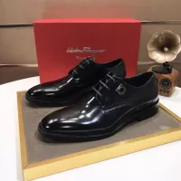 Cheap Salvatore Ferragamo Leather Shoes For Men #1356498 Replica Wholesale [$100.00 USD] [ITEM#1356498] on Replica Salvatore Ferragamo Leather Shoes