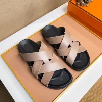 Cheap Hermes Slippers For Men #1356980 Replica Wholesale [$56.00 USD] [ITEM#1356980] on Replica Hermes Slippers