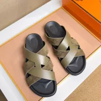 Cheap Hermes Slippers For Men #1356990 Replica Wholesale [$56.00 USD] [ITEM#1356990] on Replica Hermes Slippers