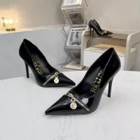 Cheap Versace High-Heeled Shoes For Women #1357273 Replica Wholesale [$82.00 USD] [ITEM#1357273] on Replica Versace High-Heeled Shoes