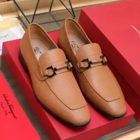 Cheap Salvatore Ferragamo Leather Shoes For Men #1357311 Replica Wholesale [$122.00 USD] [ITEM#1357311] on Replica Salvatore Ferragamo Leather Shoes
