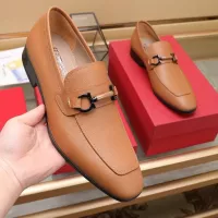 Cheap Salvatore Ferragamo Leather Shoes For Men #1357311 Replica Wholesale [$122.00 USD] [ITEM#1357311] on Replica Salvatore Ferragamo Leather Shoes