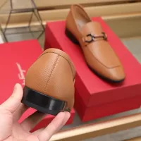 Cheap Salvatore Ferragamo Leather Shoes For Men #1357311 Replica Wholesale [$122.00 USD] [ITEM#1357311] on Replica Salvatore Ferragamo Leather Shoes