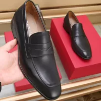 Cheap Salvatore Ferragamo Leather Shoes For Men #1357318 Replica Wholesale [$122.00 USD] [ITEM#1357318] on Replica Salvatore Ferragamo Leather Shoes