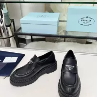 Cheap Prada Leather Shoes For Women #1357504 Replica Wholesale [$100.00 USD] [ITEM#1357504] on Replica Prada Leather Shoes