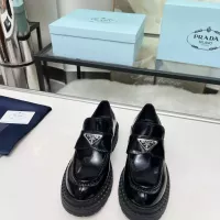 Cheap Prada Leather Shoes For Women #1357505 Replica Wholesale [$100.00 USD] [ITEM#1357505] on Replica Prada Leather Shoes