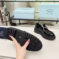 Cheap Prada Leather Shoes For Women #1357505 Replica Wholesale [$100.00 USD] [ITEM#1357505] on Replica Prada Leather Shoes