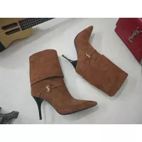 Cheap Yves Saint Laurent YSL Boots For Women #1357987 Replica Wholesale [$130.00 USD] [ITEM#1357987] on Replica Yves Saint Laurent YSL Boots