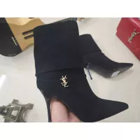 Cheap Yves Saint Laurent YSL Boots For Women #1357990 Replica Wholesale [$130.00 USD] [ITEM#1357990] on Replica Yves Saint Laurent YSL Boots