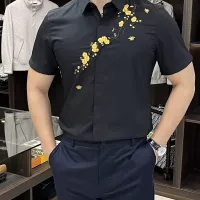Cheap Armani Shirts Short Sleeved For Men #1361376 Replica Wholesale [$88.00 USD] [ITEM#1361376] on Replica Armani Shirts