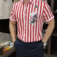 Cheap Dolce &amp; Gabbana D&amp;G Shirts Short Sleeved For Men #1361377 Replica Wholesale [$88.00 USD] [ITEM#1361377] on Replica Dolce &amp; Gabbana D&amp;G Shirts