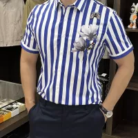 Cheap Dolce &amp; Gabbana D&amp;G Shirts Short Sleeved For Men #1361378 Replica Wholesale [$88.00 USD] [ITEM#1361378] on Replica Dolce &amp; Gabbana D&amp;G Shirts